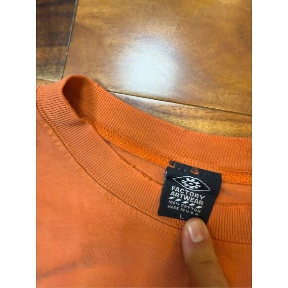 Size L - Vintage 2000 Y2K The Doors‎ Jim Morrison band Tshirt Rare Orange - Picture 4 of 7